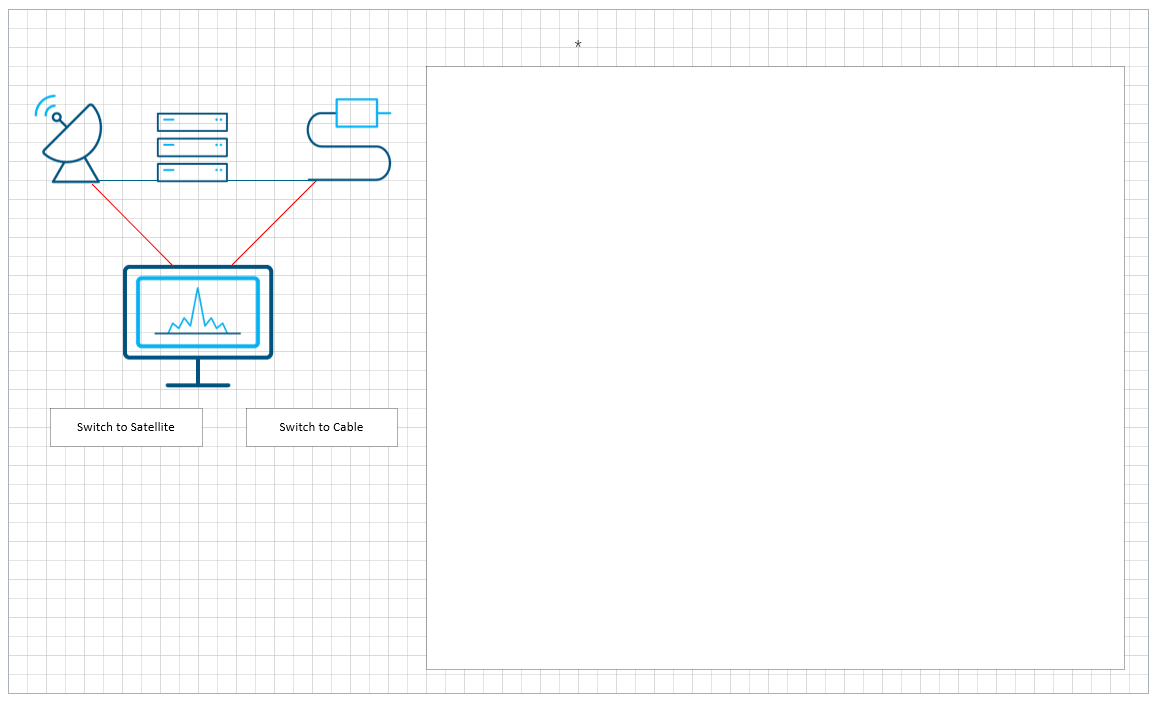 Add images and connectors to visualize the switching