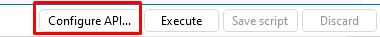 Configure API button