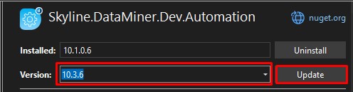 Skyline.DataMiner.Dev.Automation NuGet update