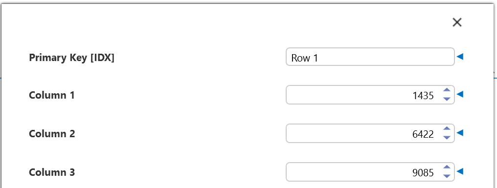 Table input