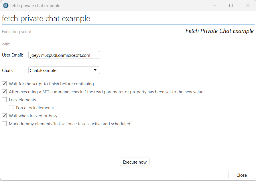 ChatIntegration Examples Fetch Private Chat