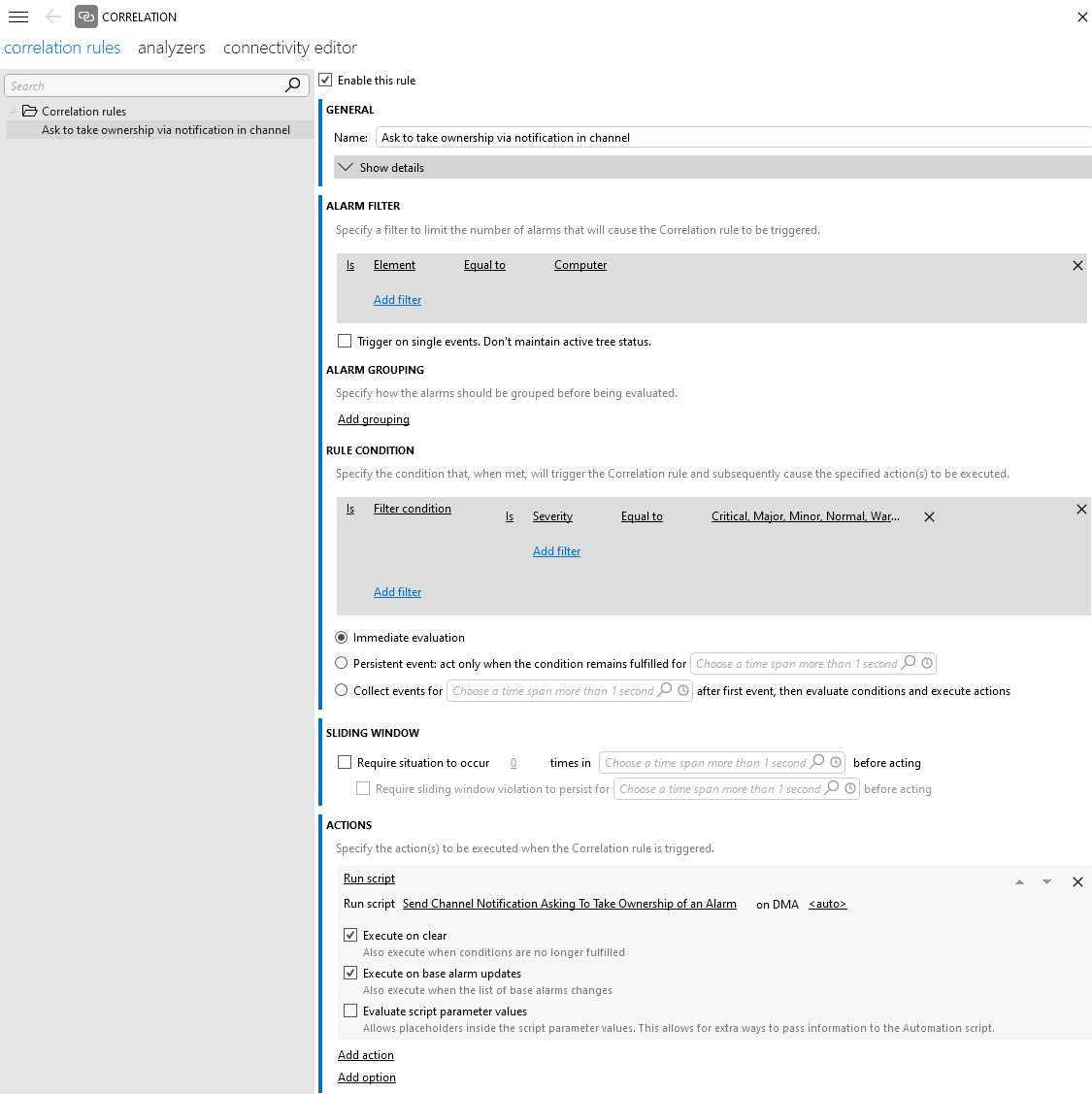 Configure the Correlation rule