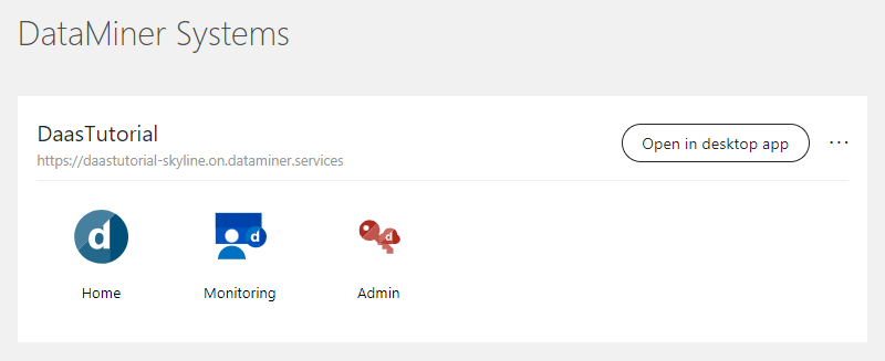 Open in desktop app on dataminer.services